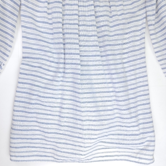 New J. Crew Boho White Stripe Multicolored Embroidered Cotton Dress Sz X… - Picture 6 of 11